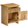 Mesita de noche de madera maciza de mango 40x30x50 cm de , Mesitas de noche - Ref: Foro24-246152, Precio: 154,49 €, Descuento: %
