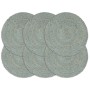 Mantel individual 6 uds liso redondo yute verde oliva 38 cm de , Manteles individuales - Ref: Foro24-133841, Precio: 31,74 €,...