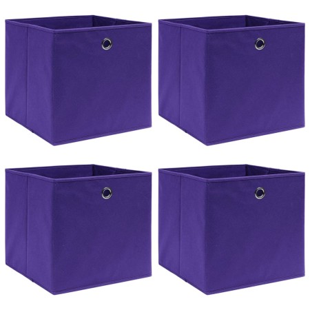 Cajas de almacenaje 4 uds tela no tejida morado 28x28x28 cm de , Cestas para almacenaje - Ref: Foro24-325211, Precio: 22,65 €...