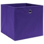 Cajas de almacenaje 4 uds tela no tejida morado 28x28x28 cm de , Cestas para almacenaje - Ref: Foro24-325211, Precio: 22,65 €...