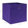 Cajas de almacenaje 4 uds tela no tejida morado 28x28x28 cm de , Cestas para almacenaje - Ref: Foro24-325211, Precio: 22,65 €...