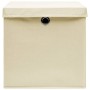 Cajas de almacenaje con tapas 10 uds crema 28x28x28 cm de , Cestas para almacenaje - Ref: Foro24-325218, Precio: 61,27 €, Des...