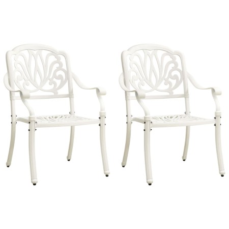Sillas de jardín 2 unidades aluminio fundido blanco | Foro24.es | Tu tienda online para hogar, jardín y más Foro24.es