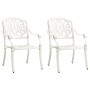 Sillas de jardín 2 unidades aluminio fundido blanco | Foro24.es | Tu tienda online para hogar, jardín y más Foro24.es