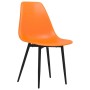 Sillas de comedor 4 unidades PP naranja de , Sillas de comedor - Ref: Foro24-338061, Precio: 155,06 €, Descuento: -5%%