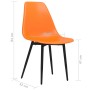 Sillas de comedor 4 unidades PP naranja de , Sillas de comedor - Ref: Foro24-338061, Precio: 155,06 €, Descuento: -5%%