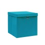 Cajas de almacenaje con tapas 4 uds azul bebé 28x28x28 cm de , Cestas para almacenaje - Ref: Foro24-325232, Precio: 28,94 €, ...