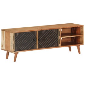 Mueble de TV madera maciza de acacia 112x30x40 cm de , Muebles TV - Ref: Foro24-351621, Precio: 206,72 €, Descuento: %