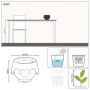LECHUZA Jardinera de mesa OJO ALL-IN-ONE verde agua de , Maceteros y jardineras - Ref: Foro24-427372, Precio: 23,05 €, Descue...