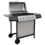 Barbacoa de gas con 6 fogones negro y plateado de , Barbacoas - Ref: Foro24-3053630, Precio: 255,13 €, Descuento: %