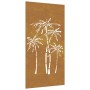 Adorno de pared de jardín acero corten diseño palmera 105x55 cm de , Carteles, copias y arte visual - Ref: Foro24-824485, Pre...