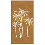 Adorno de pared de jardín acero corten diseño palmera 105x55 cm de , Carteles, copias y arte visual - Ref: Foro24-824485, Pre...