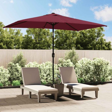 Sombrilla de jardín con palo de metal rojo burdeos 300x200 cm de , Sombrillas - Ref: Foro24-44503, Precio: 66,01 €, Descuento: %