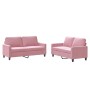 Juego de sofás con cojines 2 piezas terciopelo rosa de , Sofás - Ref: Foro24-3201499, Precio: 470,53 €, Descuento: %