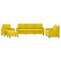 Juego de sofás con cojines 4 piezas terciopelo amarillo de , Sofás - Ref: Foro24-3201492, Precio: 636,51 €, Descuento: %