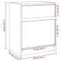 Mesita de noche madera maciza de pino 40x31x50 cm de , Mesitas de noche - Ref: Foro24-808123, Precio: 45,50 €, Descuento: %