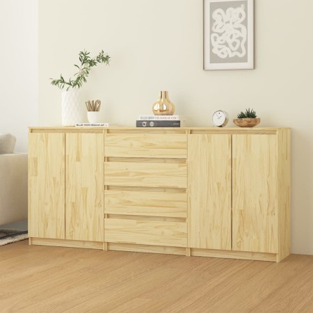 Armarios auxiliares 3 unidades madera maciza de pino de , Aparadores - Ref: Foro24-3094812, Precio: 279,32 €, Descuento: %