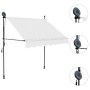 Toldo manual retráctil con LED crema 100 cm de , Toldos - Ref: Foro24-145869, Precio: 74,48 €, Descuento: %