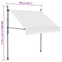 Toldo manual retráctil con LED crema 100 cm de , Toldos - Ref: Foro24-145869, Precio: 74,48 €, Descuento: %