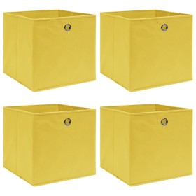 Cajas de almacenaje 4 uds tela amarillo 32x32x32 cm de , Cestas para almacenaje - Ref: Foro24-288365, Precio: 25,31 €, Descue...