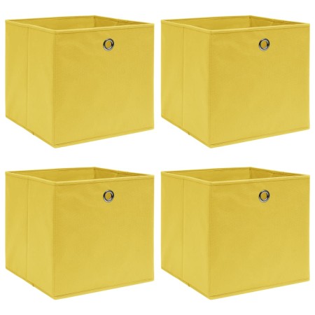 Cajas de almacenaje 4 uds tela amarillo 32x32x32 cm de , Cestas para almacenaje - Ref: Foro24-288365, Precio: 25,31 €, Descue...