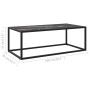 Mesa de centro negra con vidrio de mármol negro 100x50x35 cm de , Mesas de centro - Ref: Foro24-322882, Precio: 82,85 €, Desc...