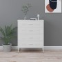 Armario de cajones de acero blanco 80x35x101,5 cm de , Cajoneras - Ref: Foro24-336206, Precio: 209,05 €, Descuento: %