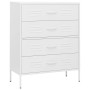 Armario de cajones de acero blanco 80x35x101,5 cm de , Cajoneras - Ref: Foro24-336206, Precio: 209,05 €, Descuento: %
