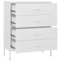 Armario de cajones de acero blanco 80x35x101,5 cm de , Cajoneras - Ref: Foro24-336206, Precio: 209,05 €, Descuento: %