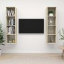 Muebles de salón de pared 2 pzas madera ingeniería roble Sonoma de , Muebles TV - Ref: Foro24-3079865, Precio: 118,64 €, Desc...
