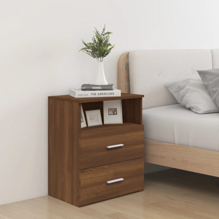 Mesita de noche marrón roble 50x32x60 cm de , Mesitas de noche - Ref: Foro24-815862, Precio: 63,80 €, Descuento: -5%%