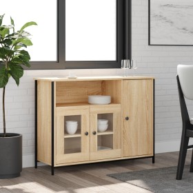 Aparador de madera de ingeniería roble Sonoma 100x35x75 cm de , Aparadores - Ref: Foro24-835510, Precio: 100,41 €, Descuento: %