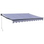 Toldo retráctil aluminio y tela azul y blanco 3x2,5 m de , Toldos - Ref: Foro24-3154446, Precio: 198,78 €, Descuento: -5%%