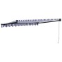 Toldo retráctil aluminio y tela azul y blanco 3x2,5 m de , Toldos - Ref: Foro24-3154446, Precio: 198,78 €, Descuento: -5%%