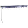 Toldo retráctil aluminio y tela azul y blanco 3x2,5 m de , Toldos - Ref: Foro24-3154446, Precio: 198,78 €, Descuento: -5%%