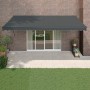 Toldo retráctil aluminio y tela gris antracita 5x3 m de , Toldos - Ref: Foro24-3154465, Precio: 340,11 €, Descuento: %