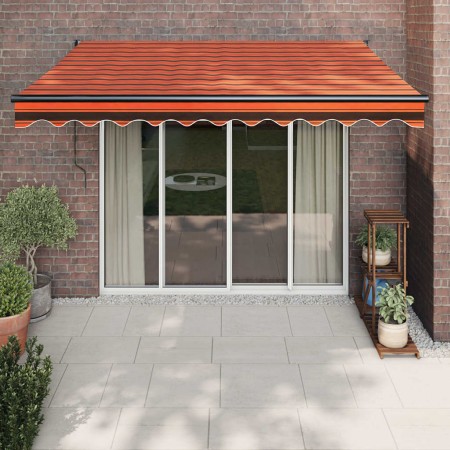 Toldo retráctil aluminio y tela naranja y marrón 3,5x2,5 m de , Toldos - Ref: Foro24-3154467, Precio: 207,42 €, Descuento: %
