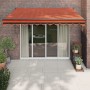 Toldo retráctil aluminio y tela naranja y marrón 3,5x2,5 m de , Toldos - Ref: Foro24-3154467, Precio: 207,42 €, Descuento: %