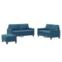 Juego de sofás con cojines 3 piezas terciopelo azul de , Sofás - Ref: Foro24-3201515, Precio: 525,27 €, Descuento: %
