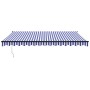 Toldo retráctil automático azul y blanco 4,5x3 m de , Toldos - Ref: Foro24-3154499, Precio: 401,78 €, Descuento: %