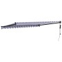 Toldo retráctil automático azul y blanco 4,5x3 m de , Toldos - Ref: Foro24-3154499, Precio: 401,78 €, Descuento: %