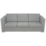Conjunto de sofás 3 unidades tela gris claro en Sofás | Comprar online en Foru.es