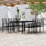 Juego de comedor de jardín 7 piezas negro de , Conjuntos de jardín - Ref: Foro24-3099201, Precio: 489,75 €, Descuento: -5%%