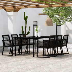Comprar Juego de comedor de jardín 7 piezas negro