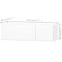 Mueble para TV 2 uds contrachapada blanco brillo 120x40x34cm de , Muebles TV - Ref: Foro24-275113, Precio: 223,41 €, Descuent...