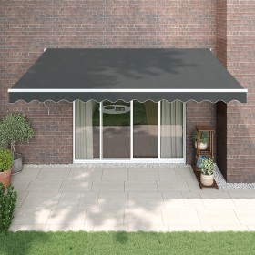 Toldo retráctil automático gris antracita 5x3 m de , Toldos - Ref: Foro24-3154490, Precio: 486,08 €, Descuento: %