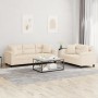Juego de sofás con cojines 2 piezas tela microfibra beige de , Sofás - Ref: Foro24-3202355, Precio: 632,13 €, Descuento: -5%%