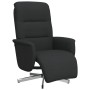 Sillón reclinable con reposapiés tela negra de , Sillones - Ref: Foro24-356563, Precio: 183,32 €, Descuento: %
