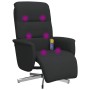 Sillón reclinable de masaje con reposapiés tela negra de , Sillones - Ref: Foro24-356575, Precio: 230,70 €, Descuento: %