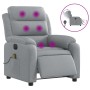 Sillón reclinable de masaje eléctrico tela gris claro de , Sillones - Ref: Foro24-3204968, Precio: 262,28 €, Descuento: %